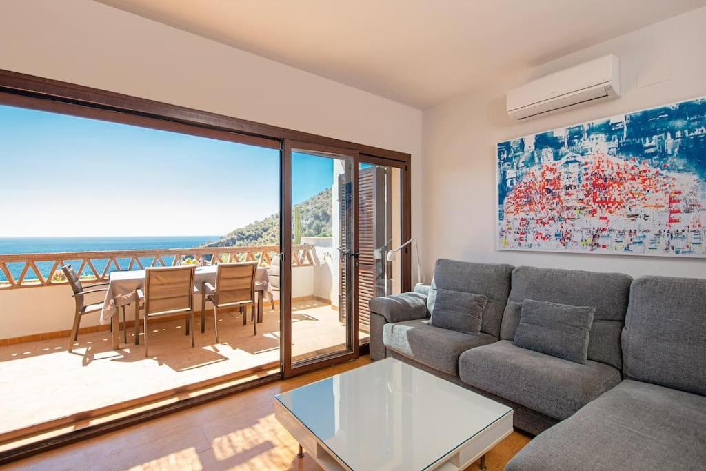 Sunny House With Great Sea Views, 3 Terraces, Private Heated Pool And Sauna La Herradura  Exteriör bild
