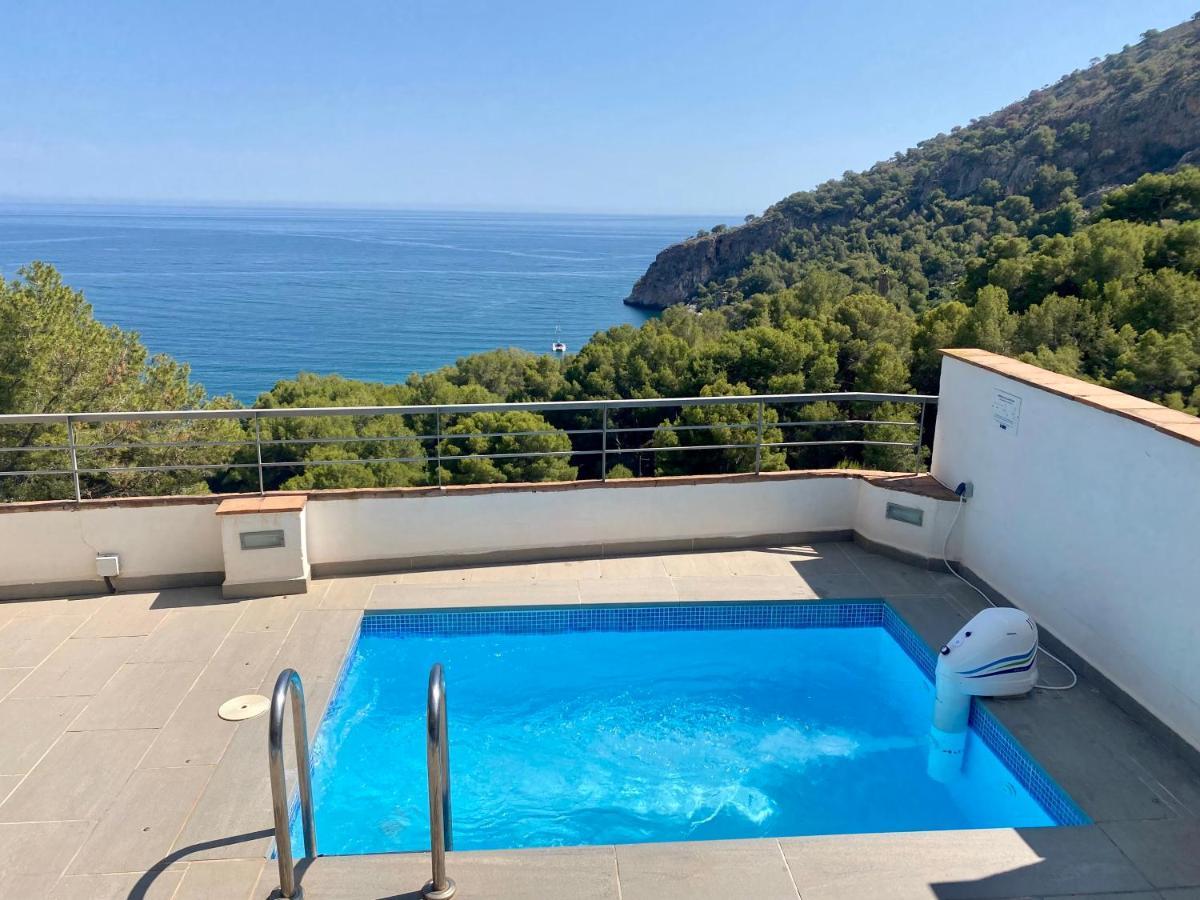 Sunny House With Great Sea Views, 3 Terraces, Private Heated Pool And Sauna La Herradura  Exteriör bild